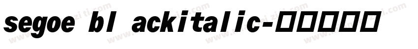 segoe bl ackitalic字体转换